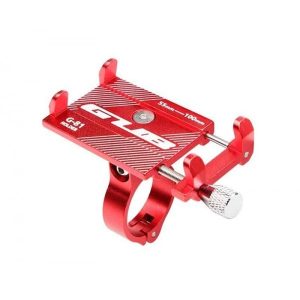 Soporte metálico rojo para móvil, modelo G81 Rojo